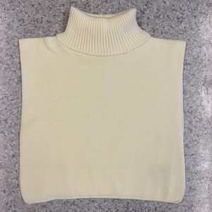 NEW - Vintage Fold Over Sweater Turtle Neck Dickie - Cream